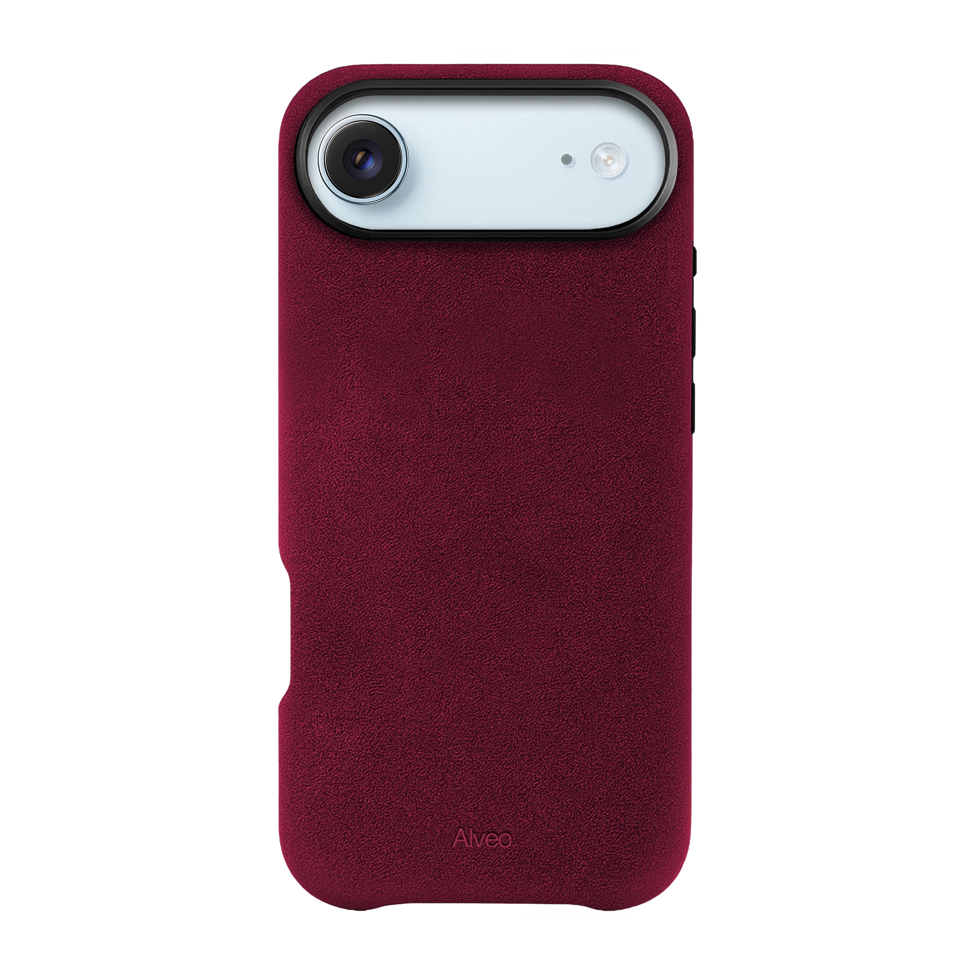 iPhone Air Burgundy Case Frente Alcantara - Alveo