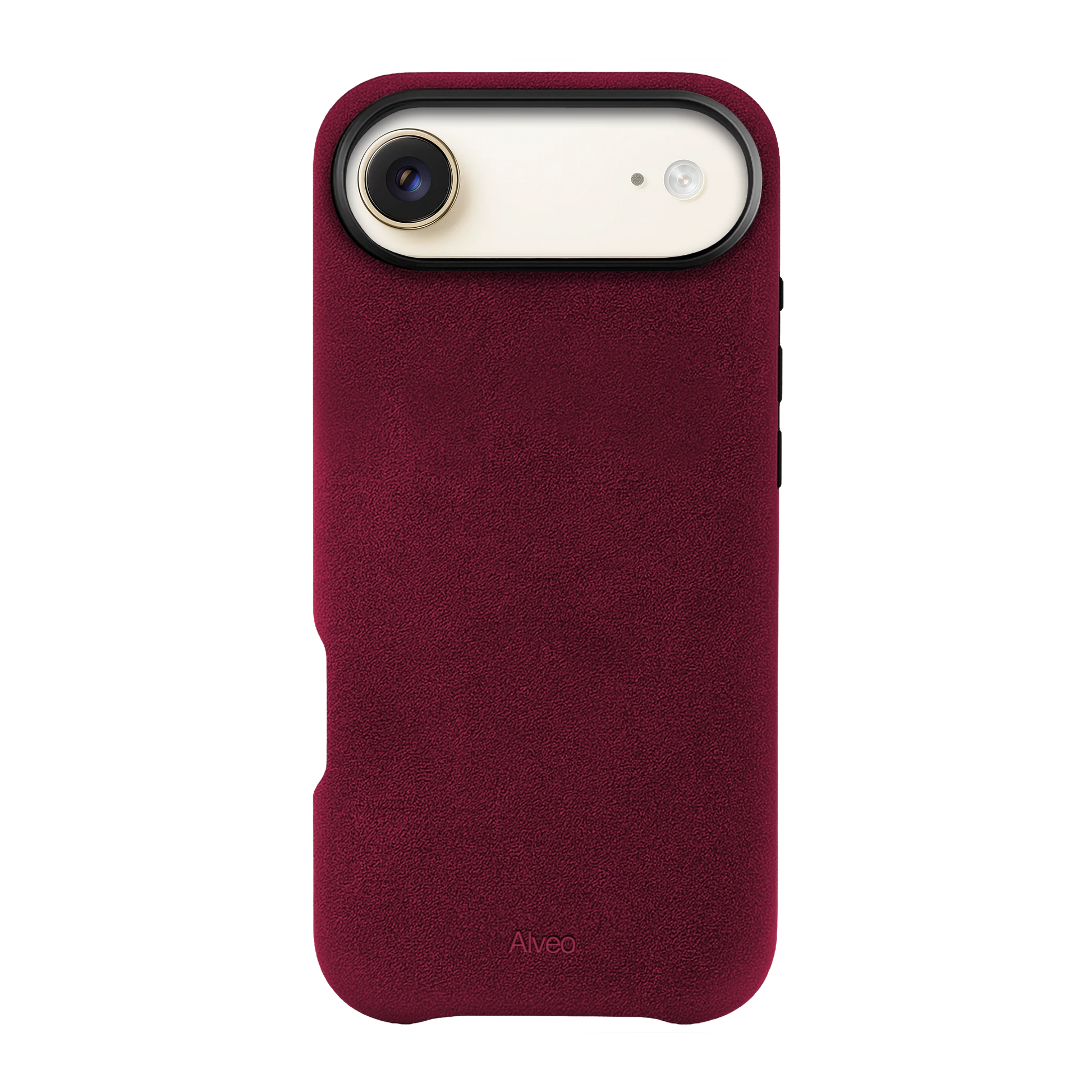 iPhone Air Burgundy Case Frente Alcantara - Alveo