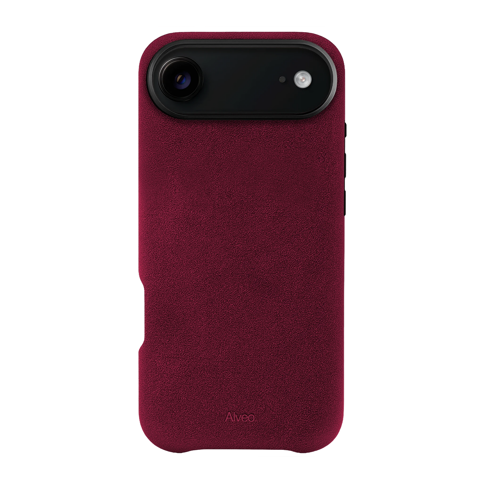 iPhone Air Burgundy Case Frente Alcantara - Alveo