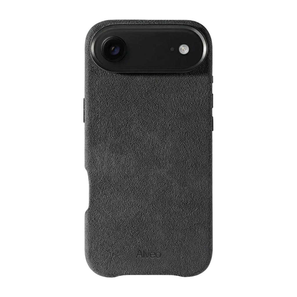 iPhone Air Dark Charcoal Case Frente Alcantara - Alveo