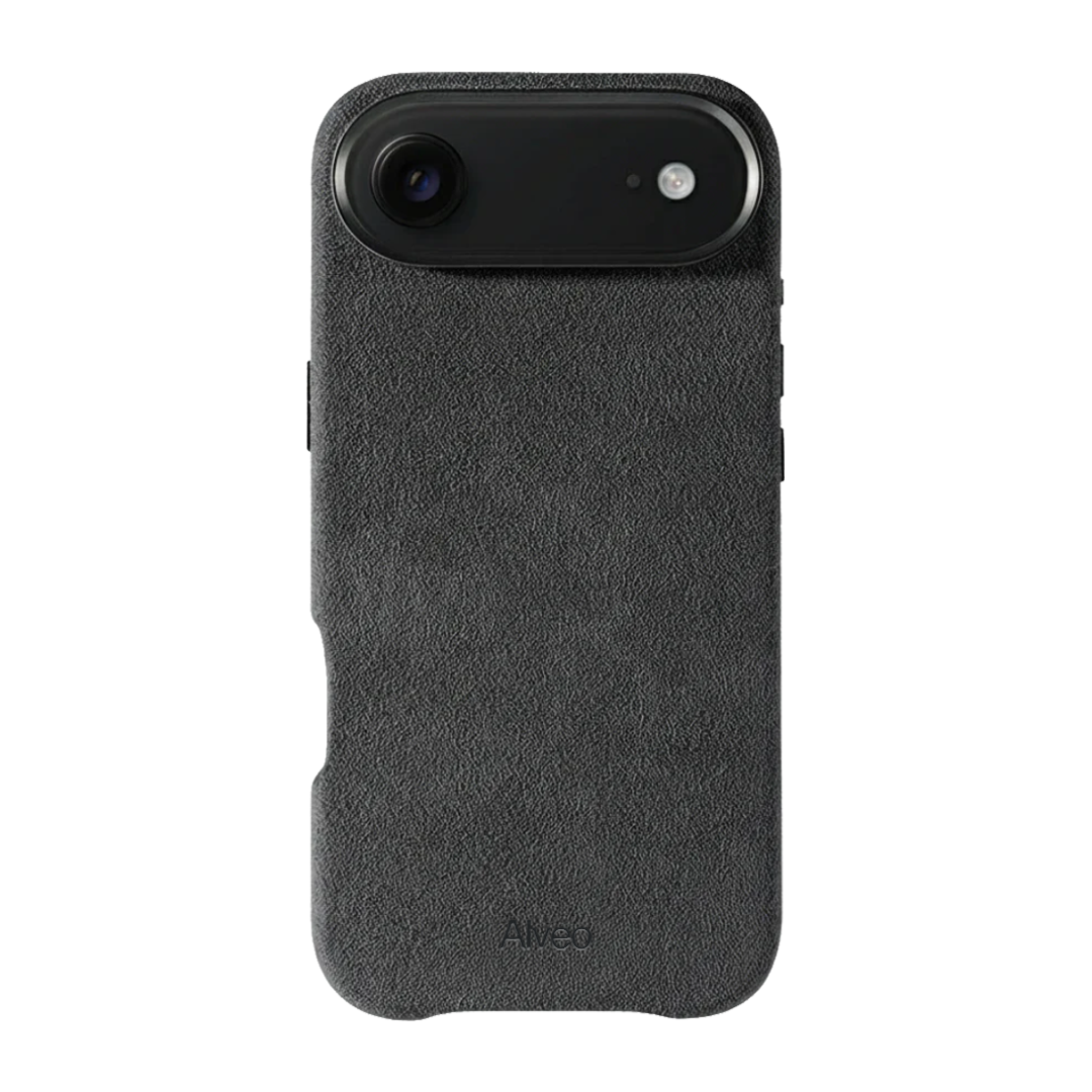iPhone Air Dark Charcoal Case Frente Alcantara - Alveo