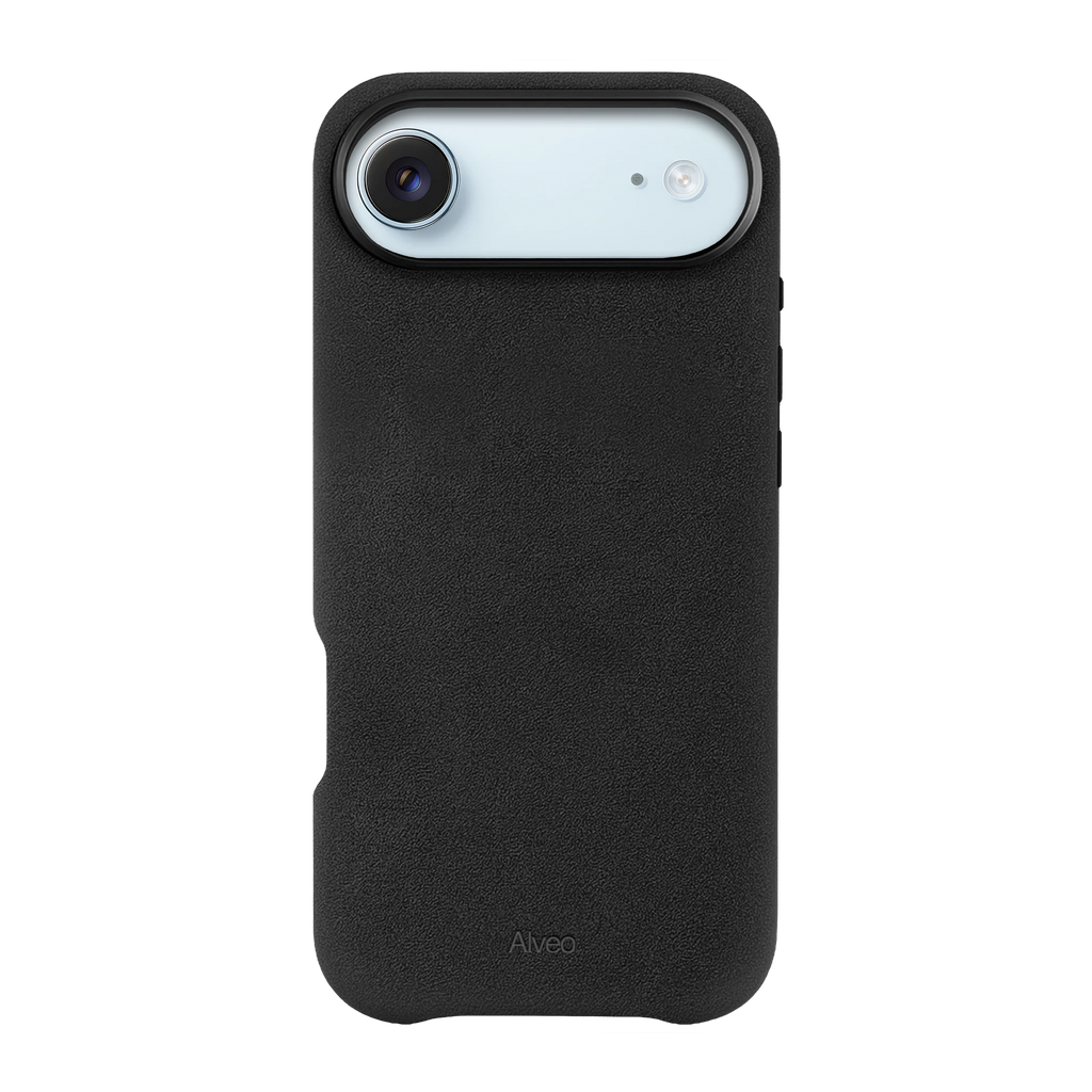 iPhone Air Dark Charcoal Case Frente Alcantara - Alveo