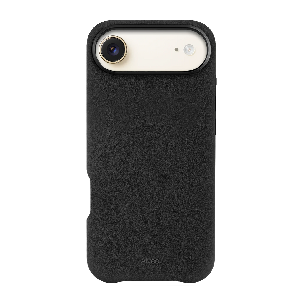iPhone Air Dark Charcoal Case Frente Alcantara - Alveo