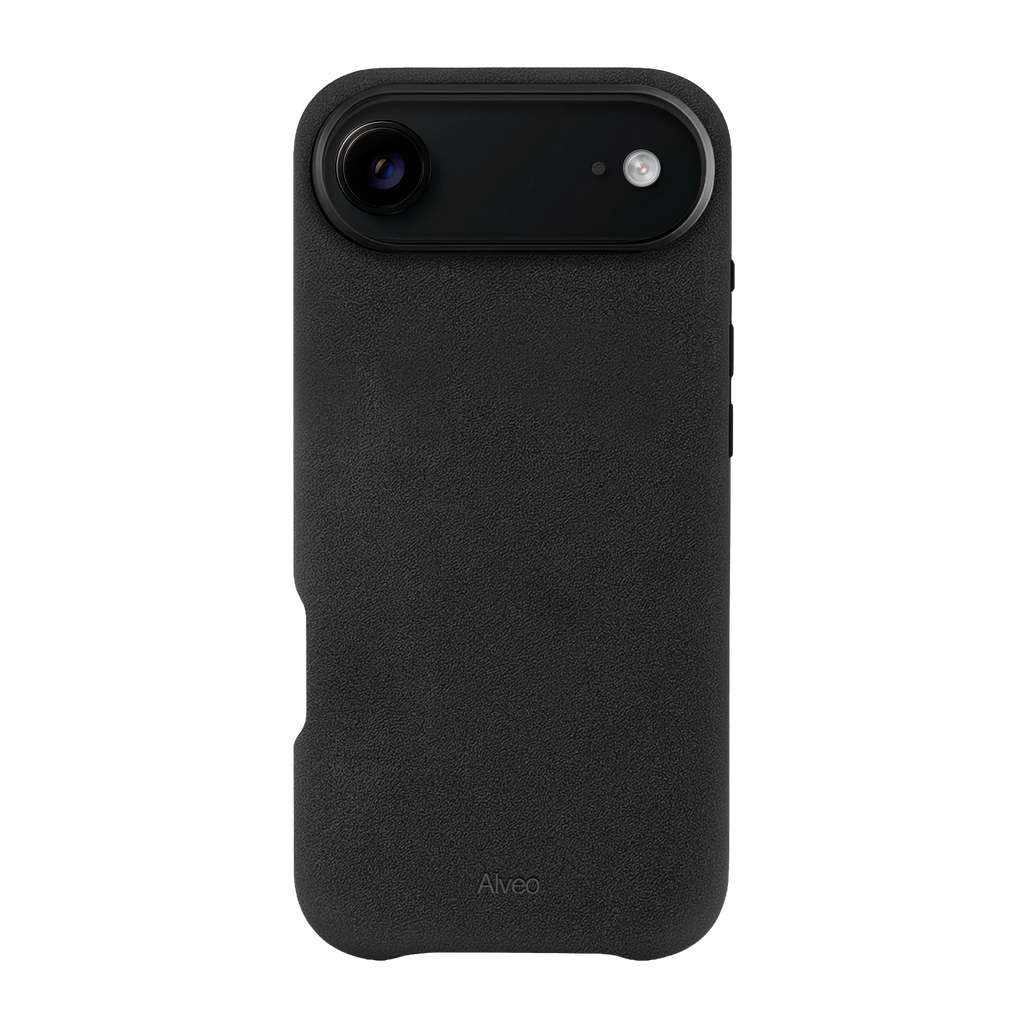 iPhone Air Dark Charcoal Case Frente Alcantara - Alveo