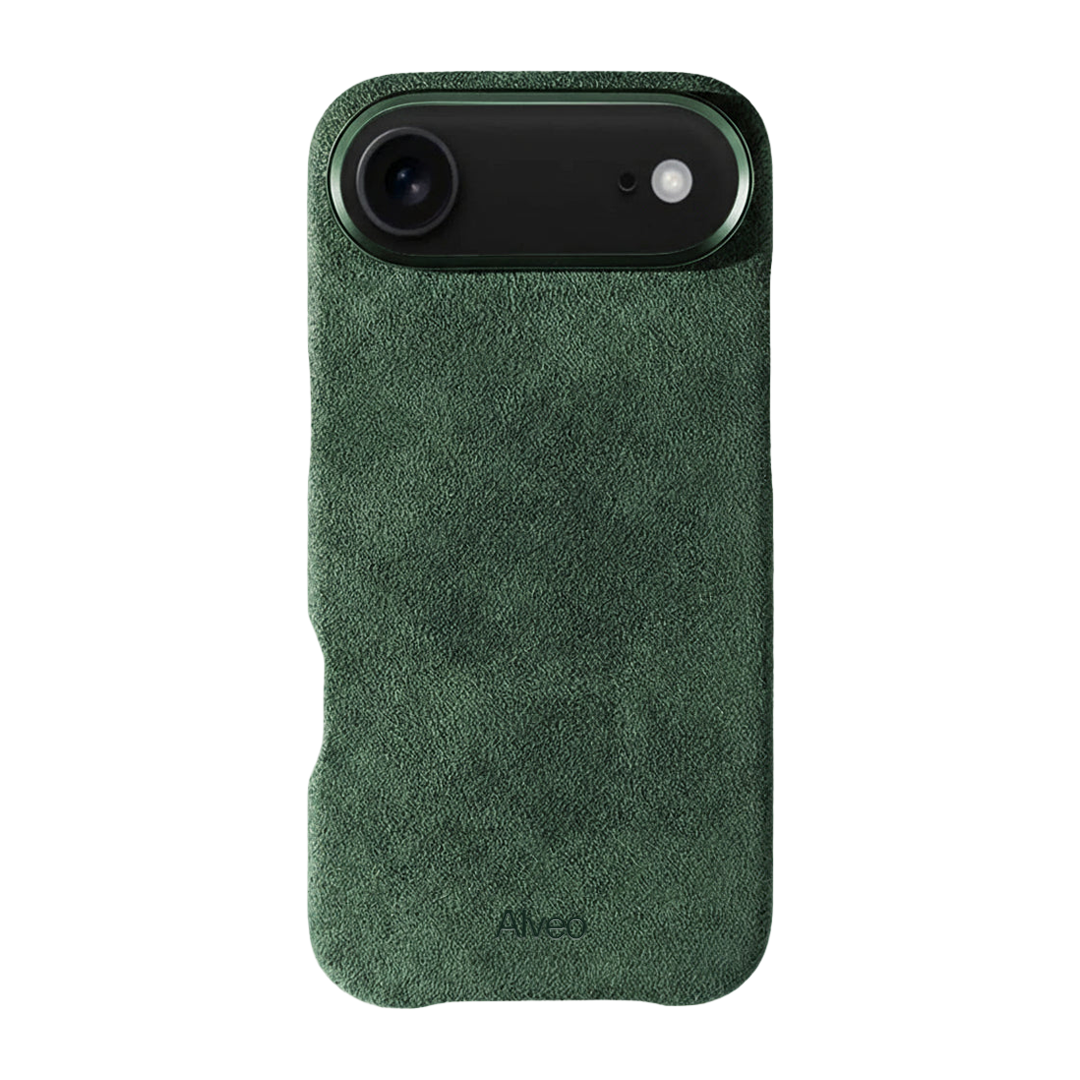 iPhone Air Emerald Case Frente Alcantara - Alveo