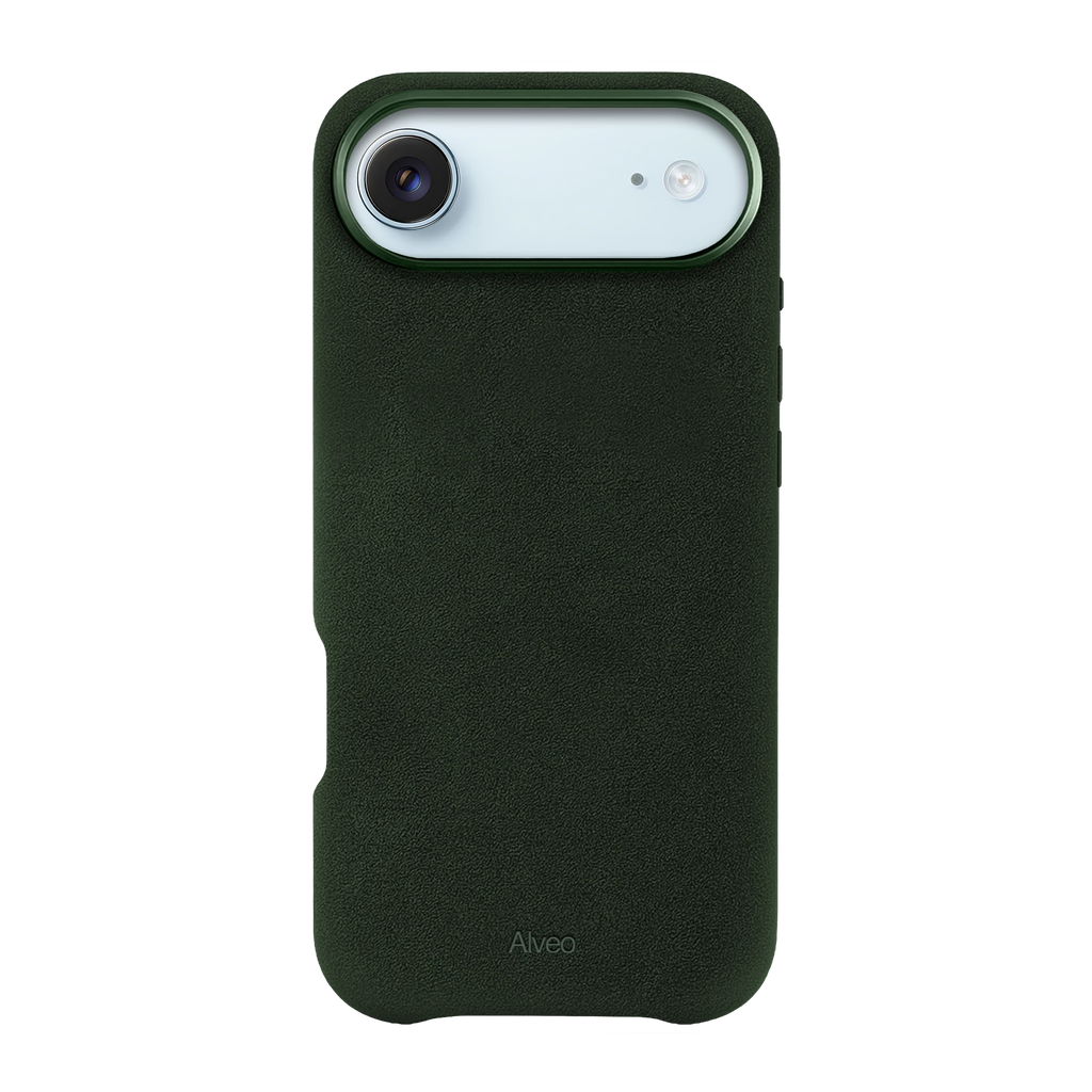 iPhone Air Emerald Case Frente Alcantara - Alveo