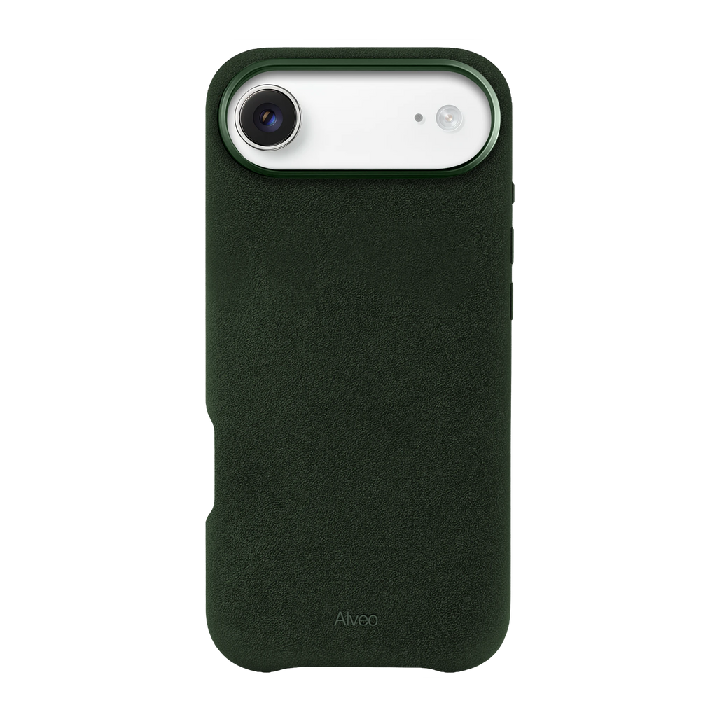 iPhone Air Emerald Case Frente Alcantara - Alveo