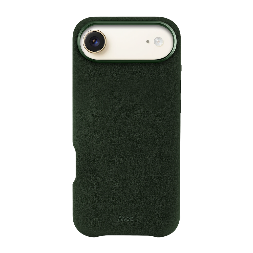 iPhone Air Emerald Case Frente Alcantara - Alveo