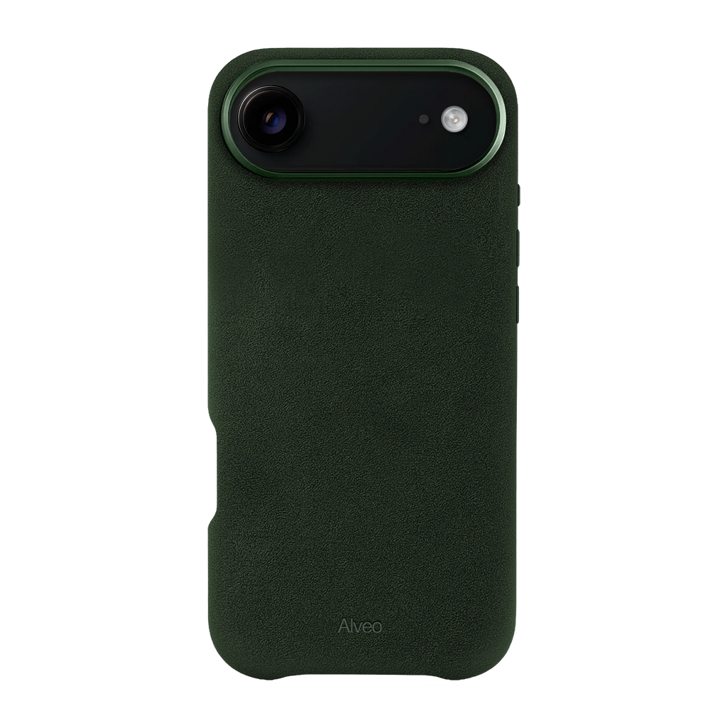 iPhone Air Emerald Case Frente Alcantara - Alveo