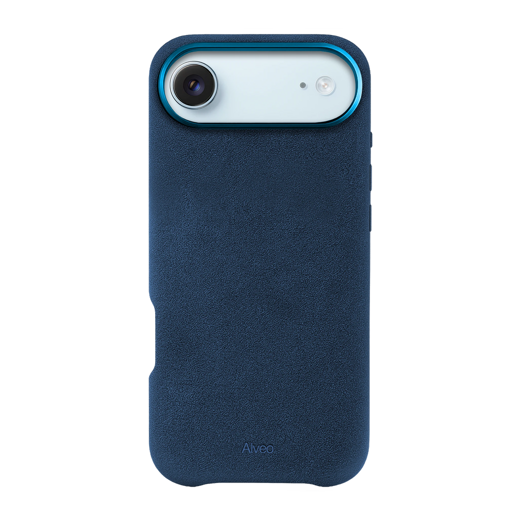 iPhone Air Sea Blue Case Frente Alcantara - Alveo