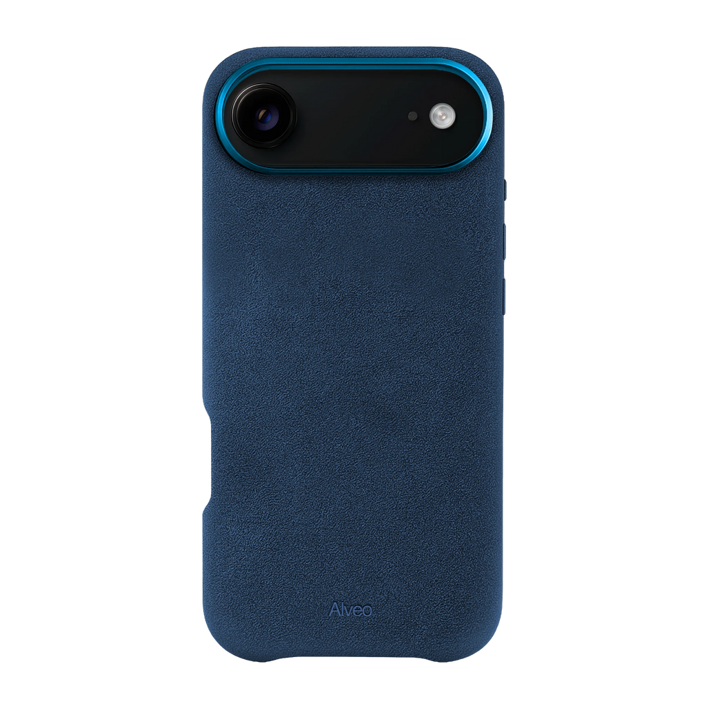 iPhone Air Sea Blue Case Frente Alcantara - Alveo