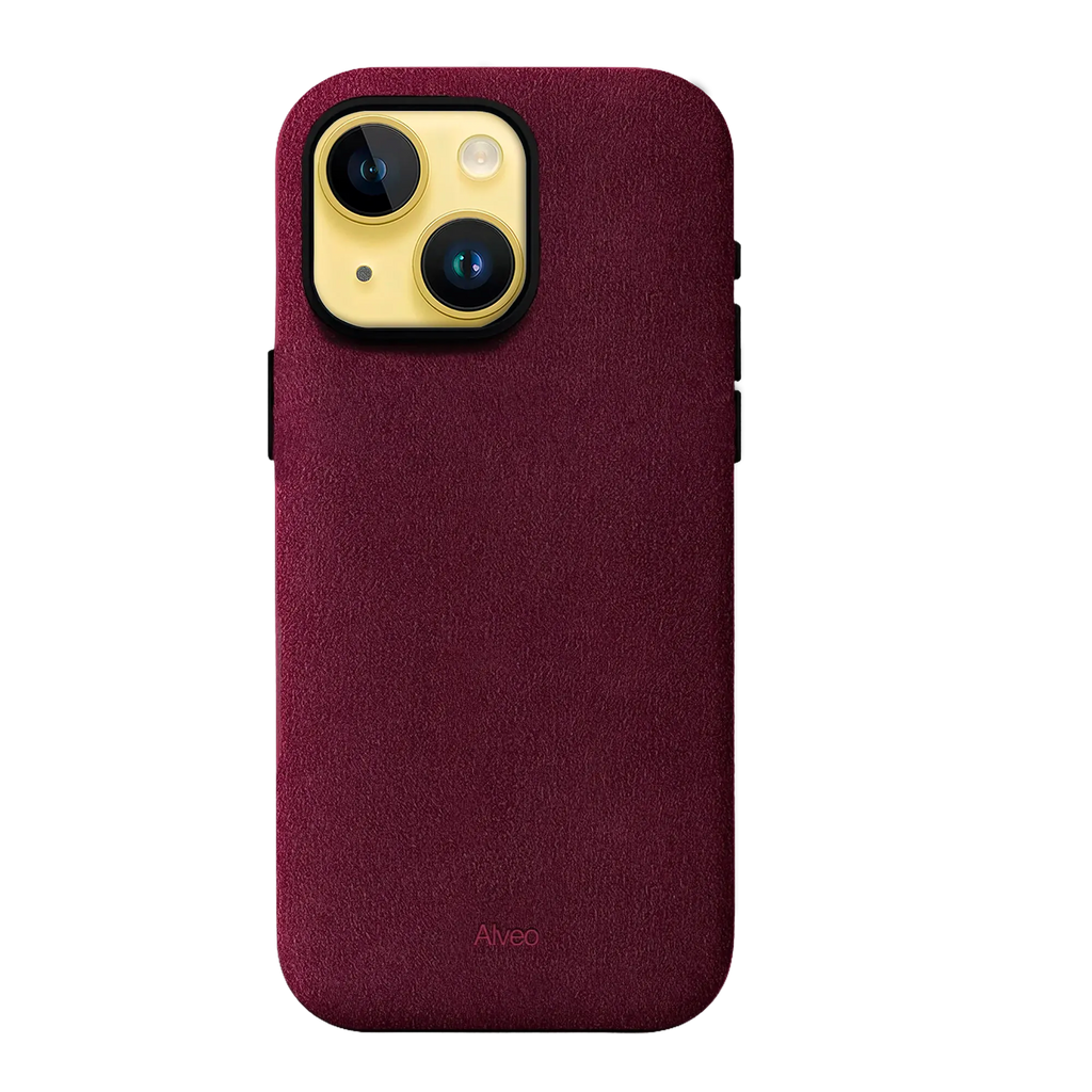 iPhone 14 - Case Alcantara - Burgundy