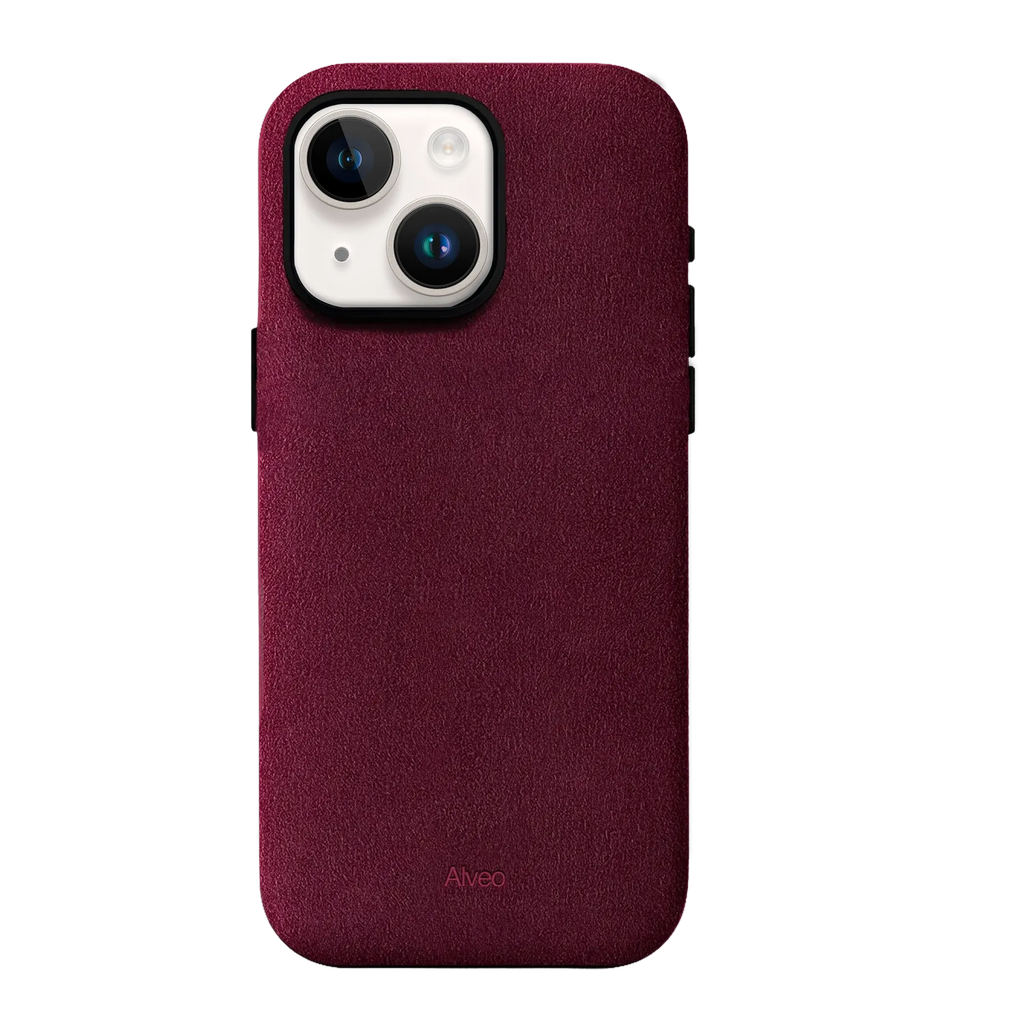 iPhone 14 - Case Alcantara - Burgundy