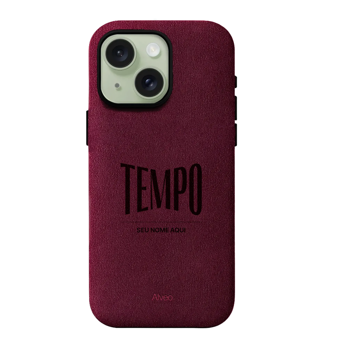Alveo x Tempo - iPhone 15 - Case Alcantara - Burgundy
