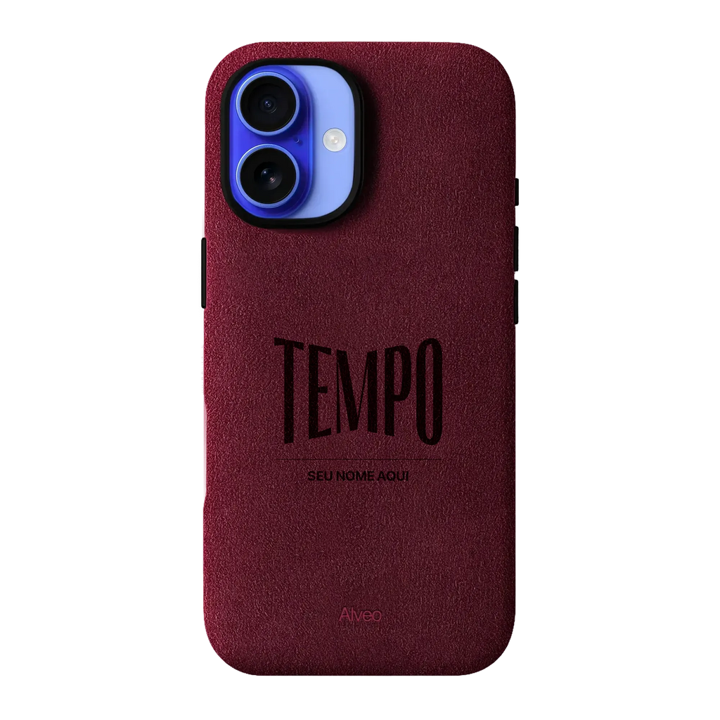 Alveo x Tempo - iPhone 16 - Case Alcantara - Burgundy