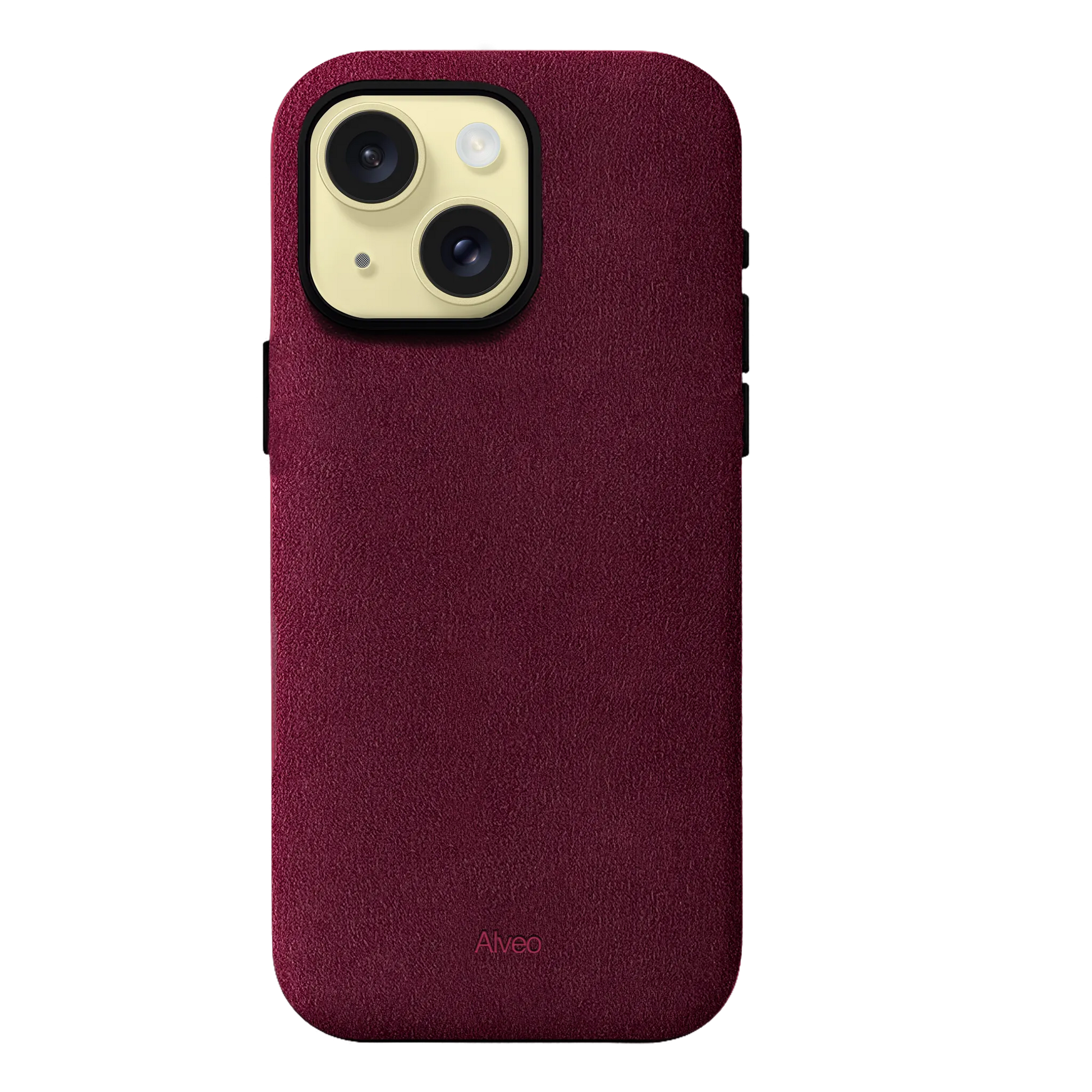 iPhone 15 Plus - Case Alcantara - Burgundy