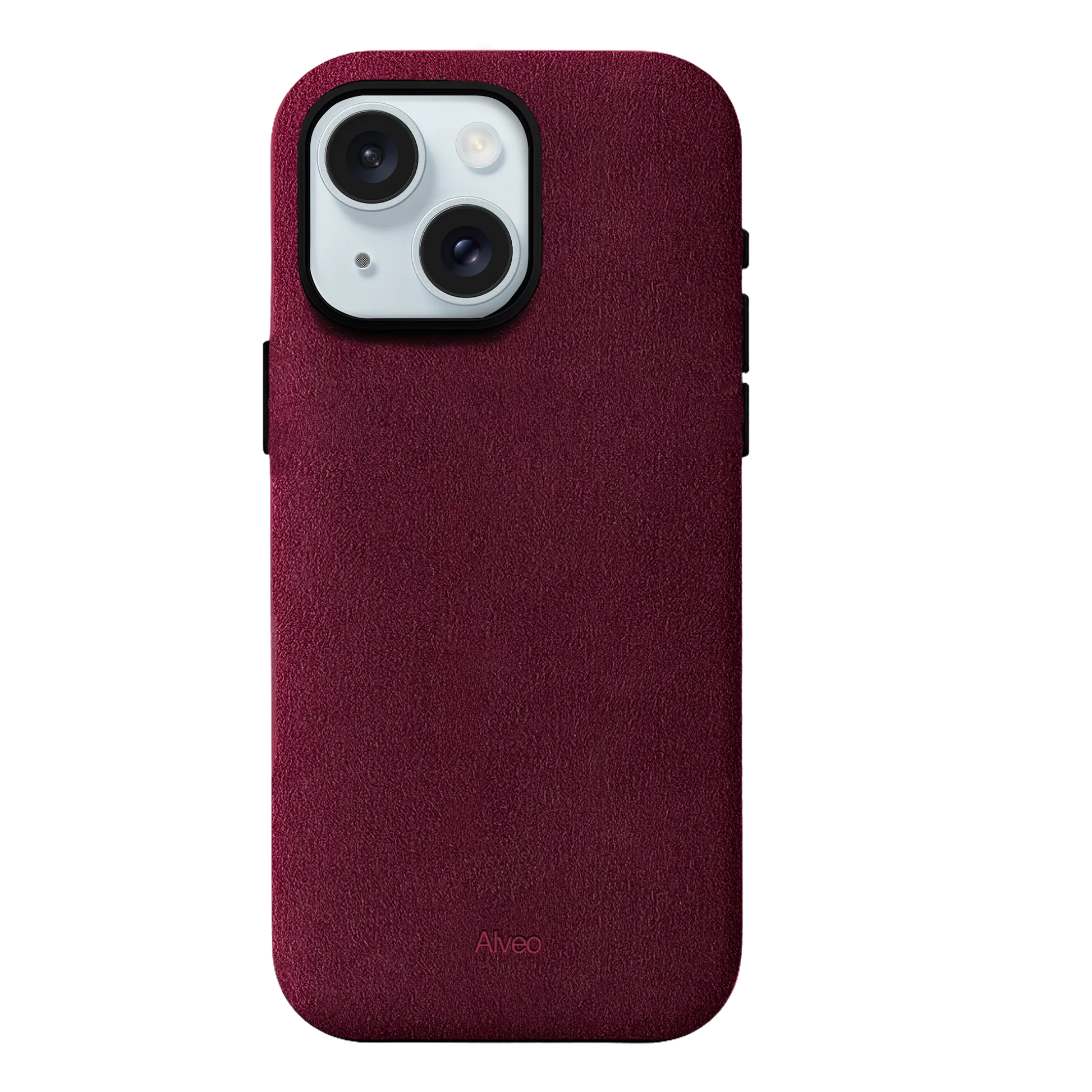 iPhone 15 Plus - Case Alcantara - Burgundy