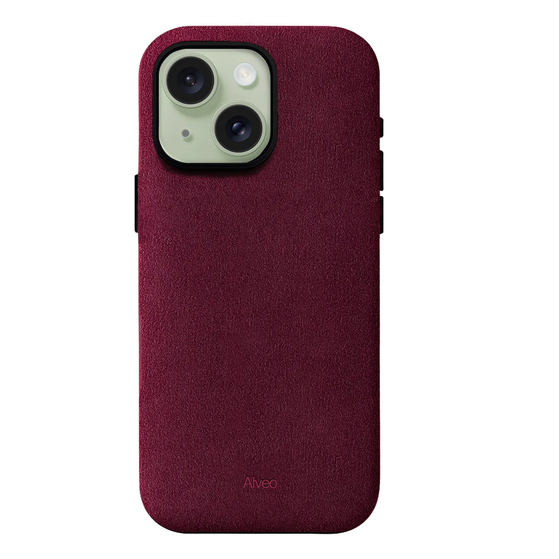 iPhone 15 Plus - Case Alcantara - Burgundy