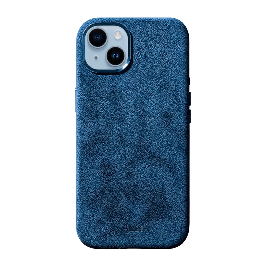 iPhone 15 Plus - Case Alcantara - Sea Blue