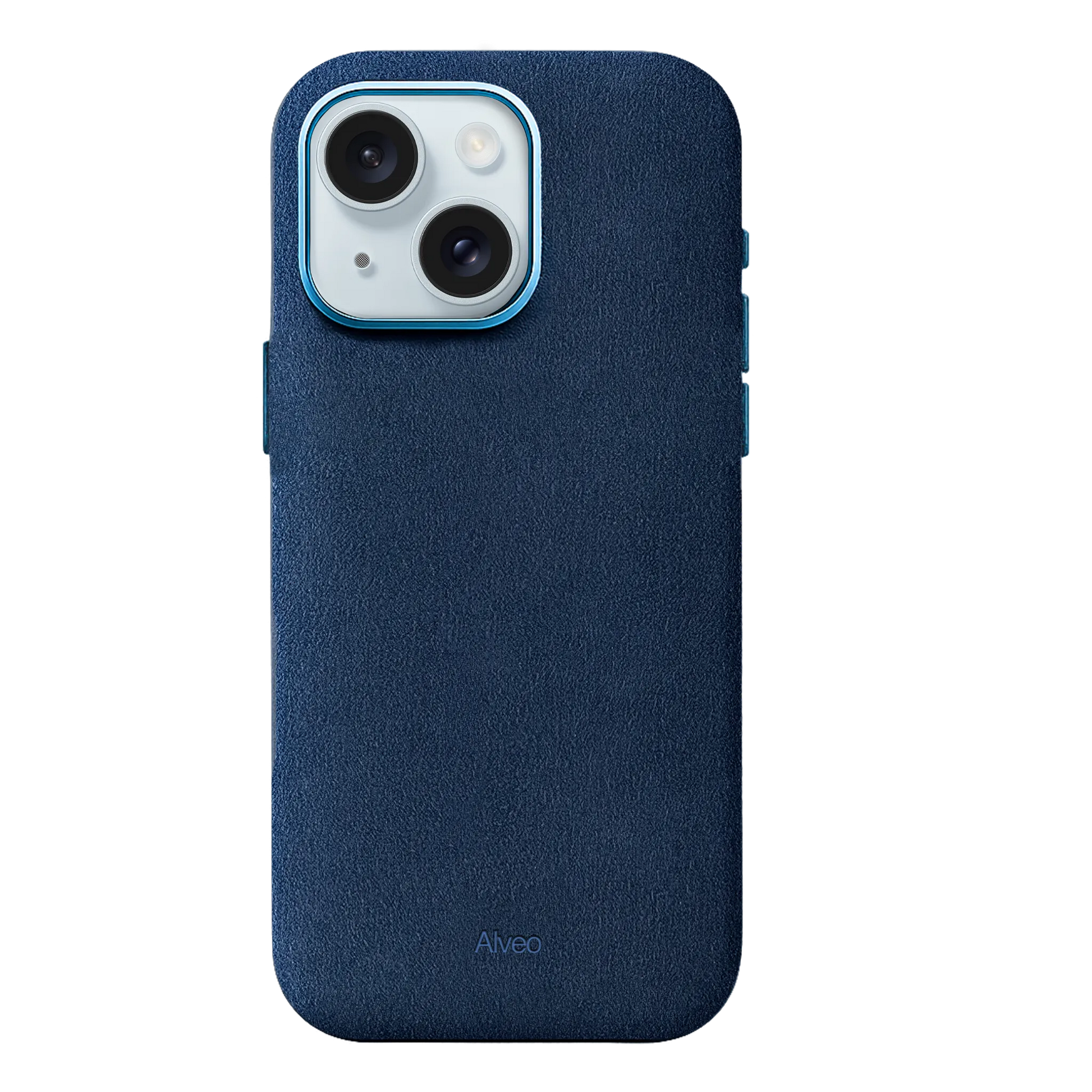 iPhone 15 Plus - Case Alcantara - Sea Blue
