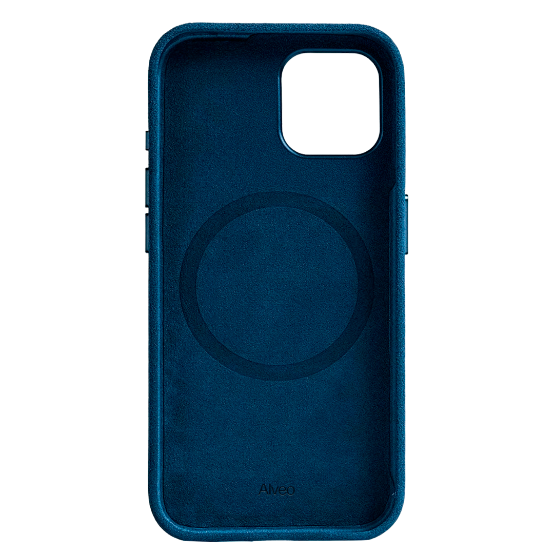 iPhone 15 Plus - Case Alcantara - Sea Blue
