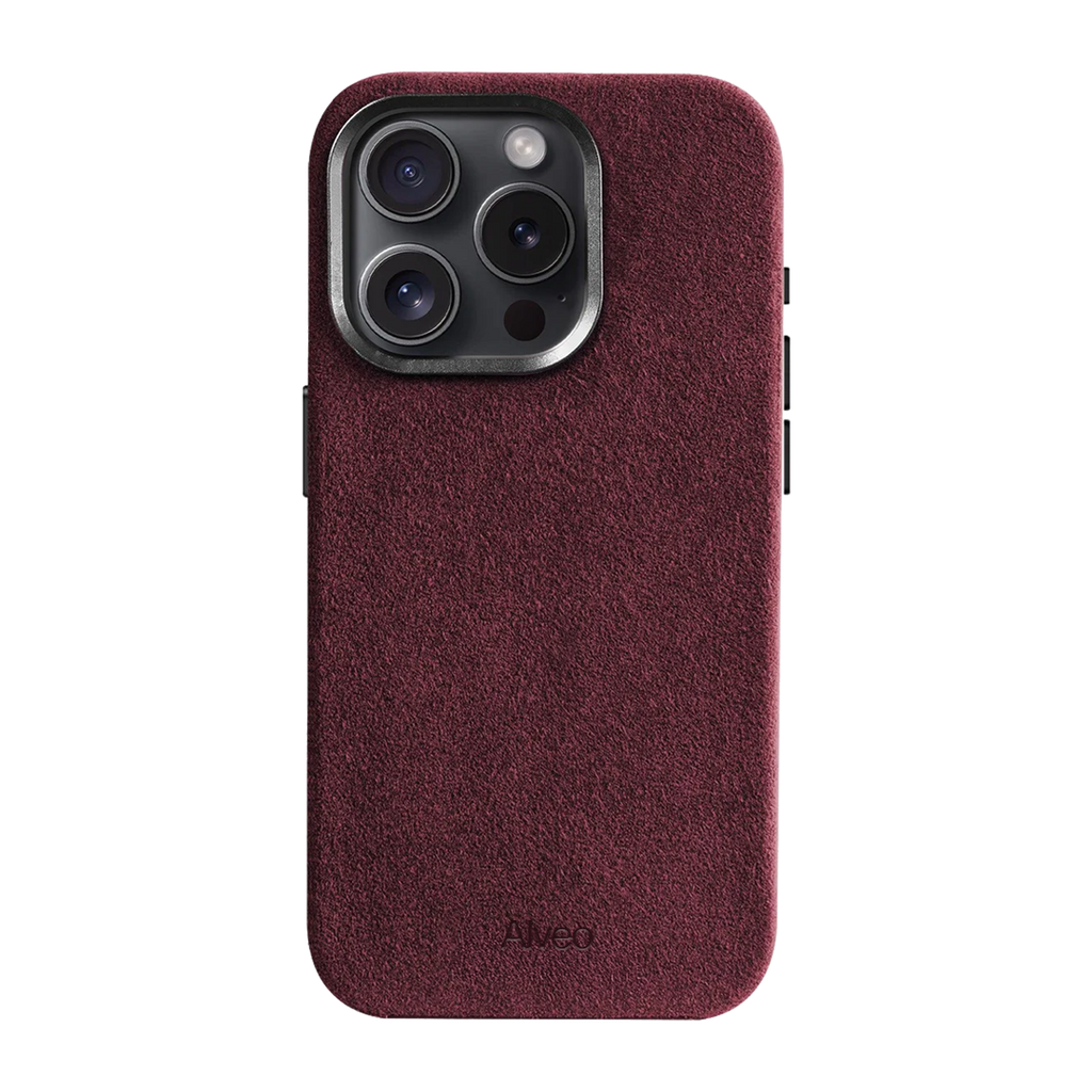 iPhone 15 Pro - Case Alcantara - Burgundy
