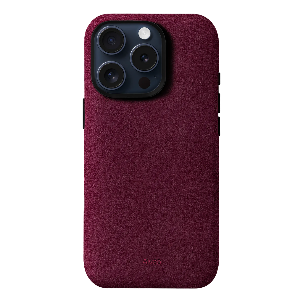 iPhone 15 Pro - Case Alcantara - Burgundy