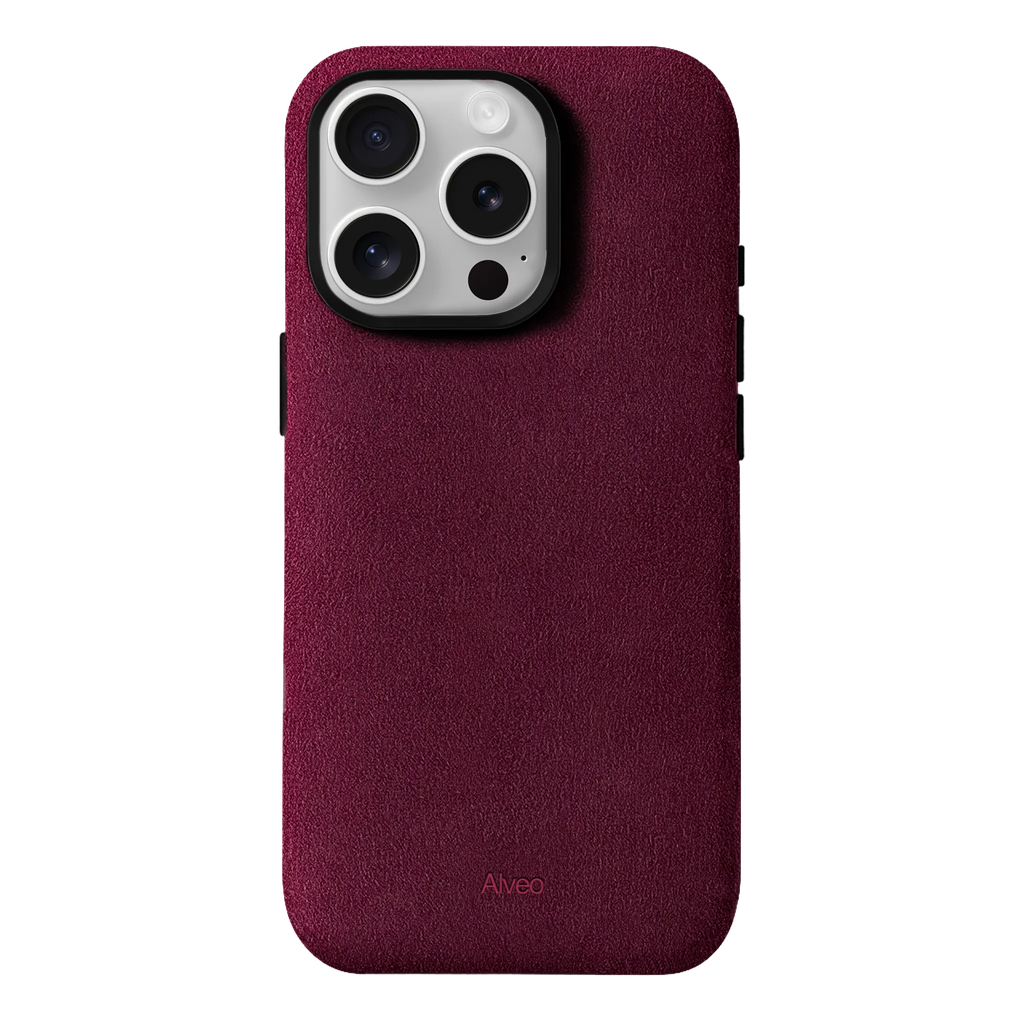 iPhone 15 Pro - Case Alcantara - Burgundy