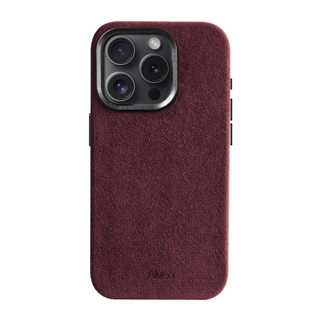 iPhone 15 Pro Max - Case Alcantara - Burgundy