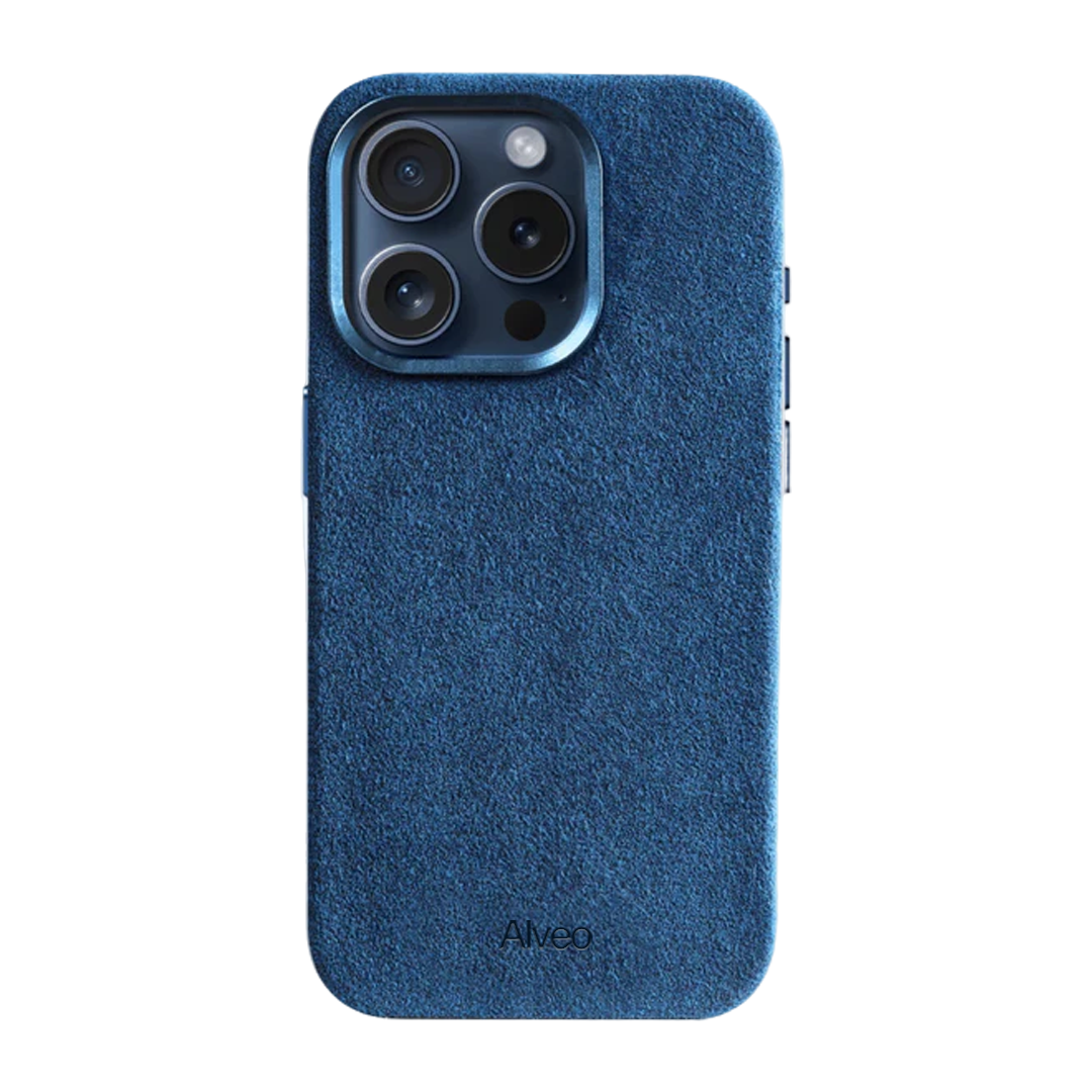 iPhone 15 Pro Max - Case Alcantara - Sea Blue