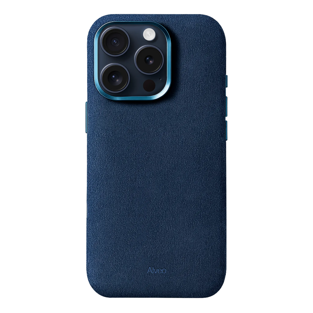 iPhone 15 Pro - Case Alcantara - Sea Blue