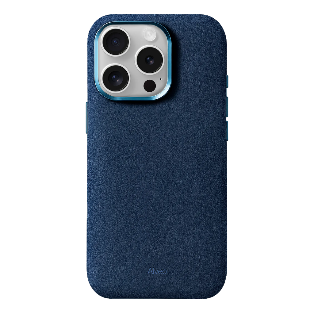 iPhone 15 Pro - Case Alcantara - Sea Blue