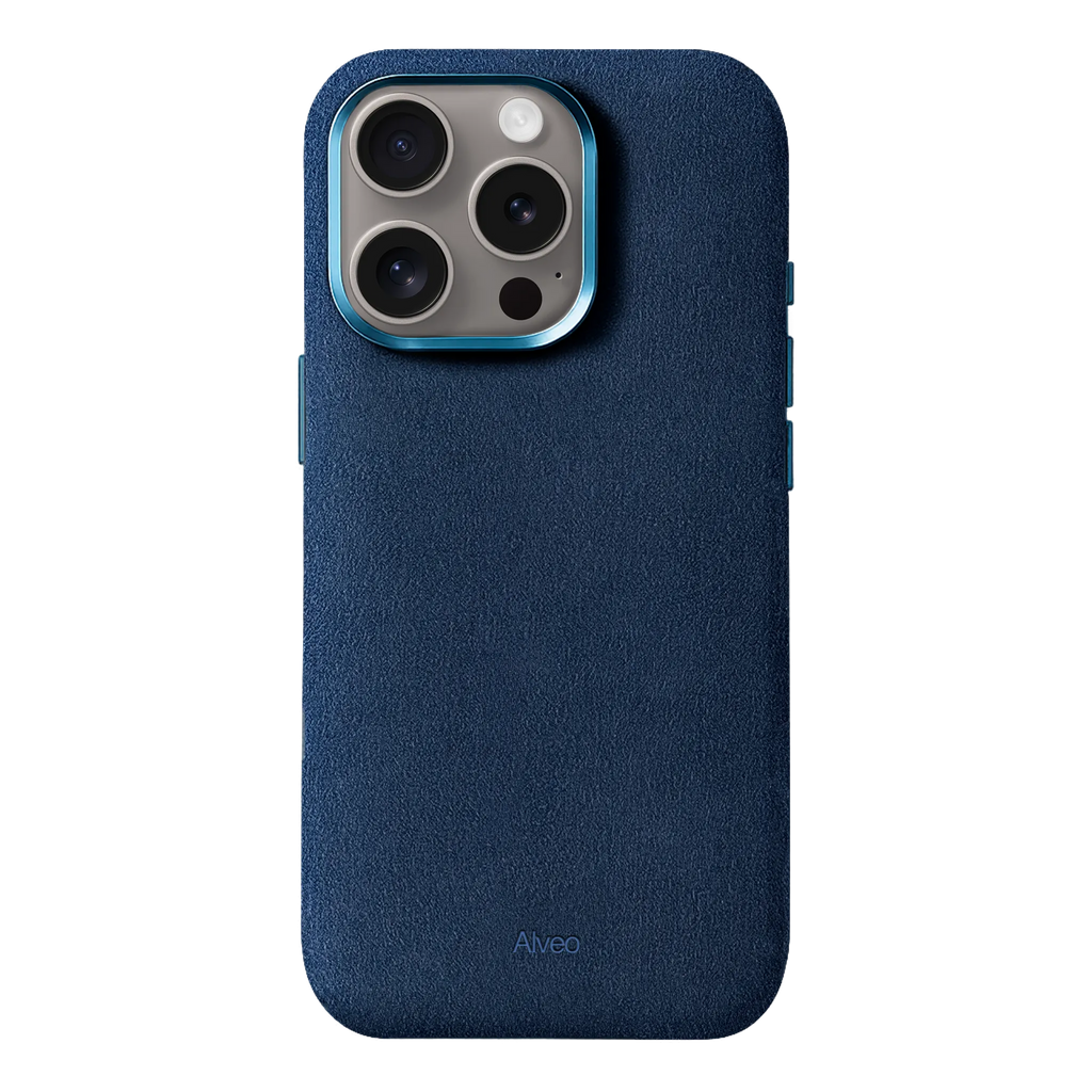 iPhone 15 Pro - Case Alcantara - Sea Blue