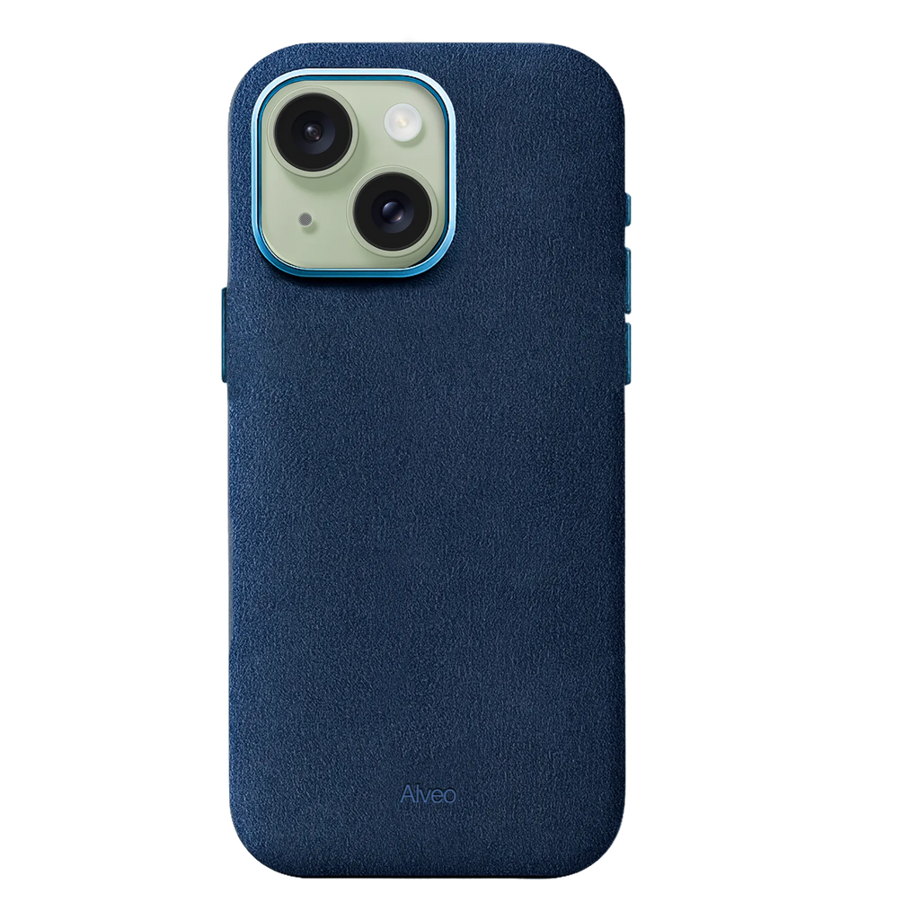 iPhone 15 - Case Alcantara - Sea Blue