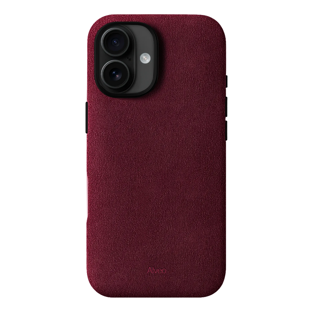 iPhone 16 - Case Alcantara - Burgundy