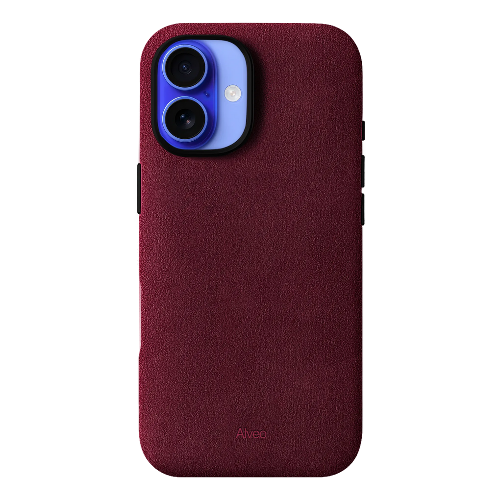 iPhone 16 - Case Alcantara - Burgundy