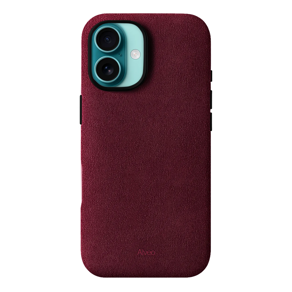 iPhone 16 - Case Alcantara - Burgundy
