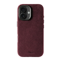 iPhone 16 Plus - Case Alcantara - Burgundy