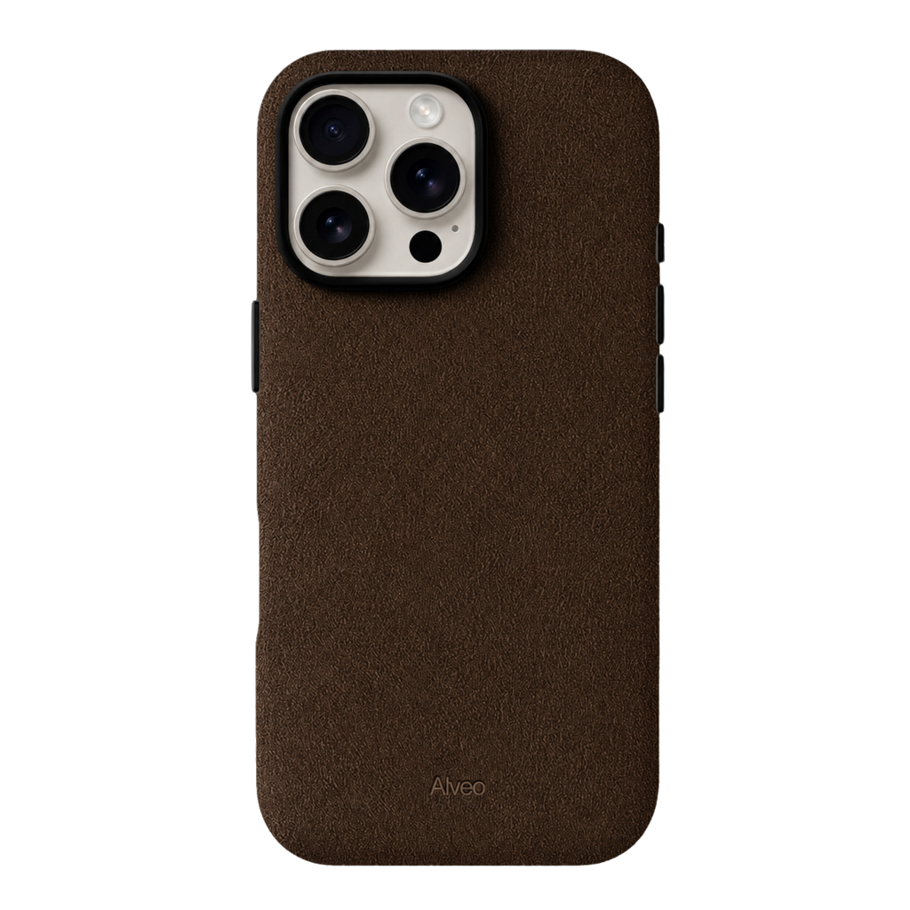 iPhone 16 Pro Max - Case Alcantara - Chocolato