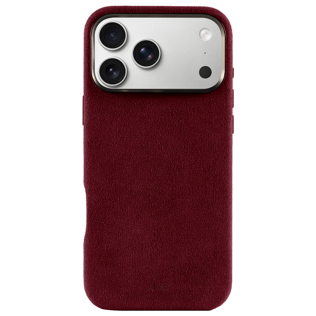 iPhone 17 Pro Burgundy Case Frente Alcantara - Alveo
