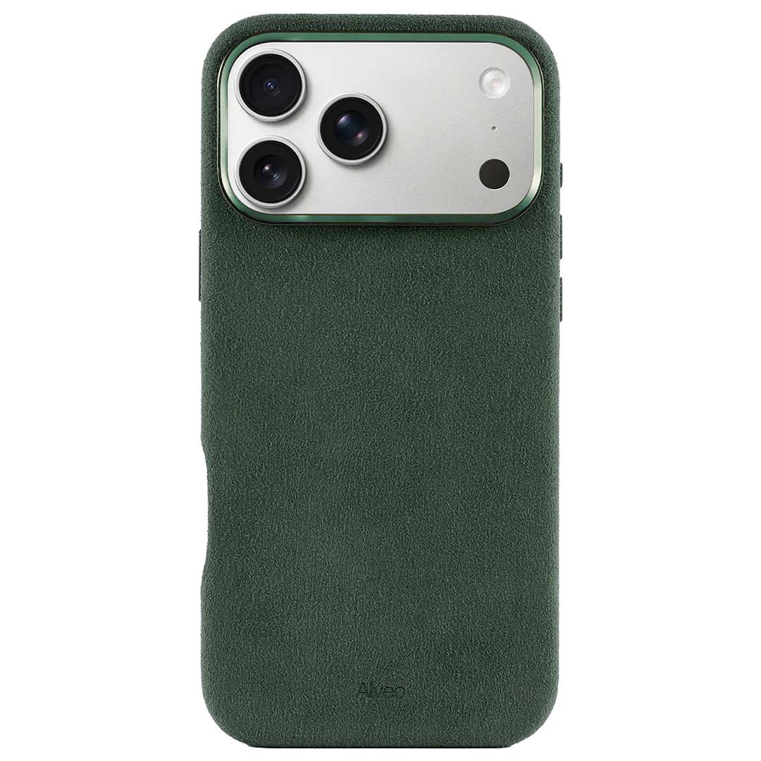 iPhone 17 Pro Emerald Case Frente Alcantara - Alveo
