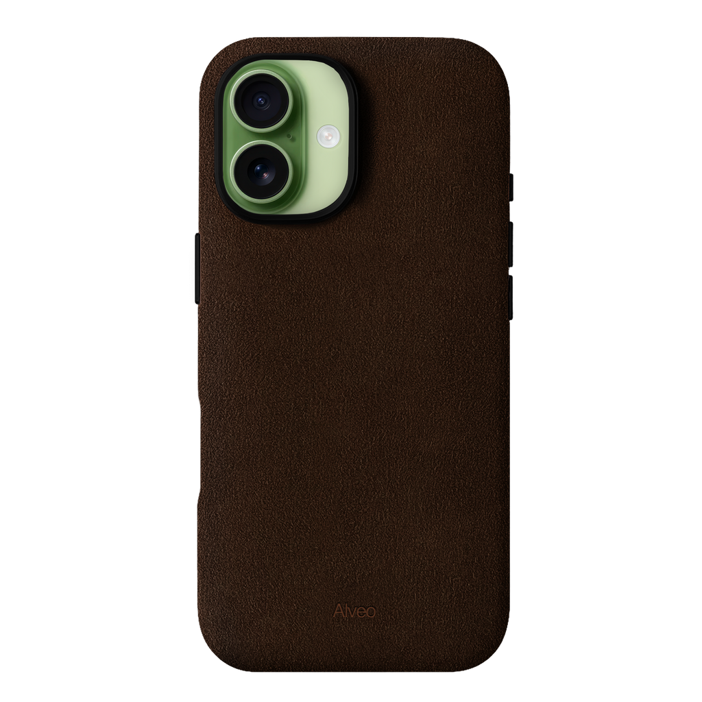 iPhone 17 - Case Alcantara - Chocolato