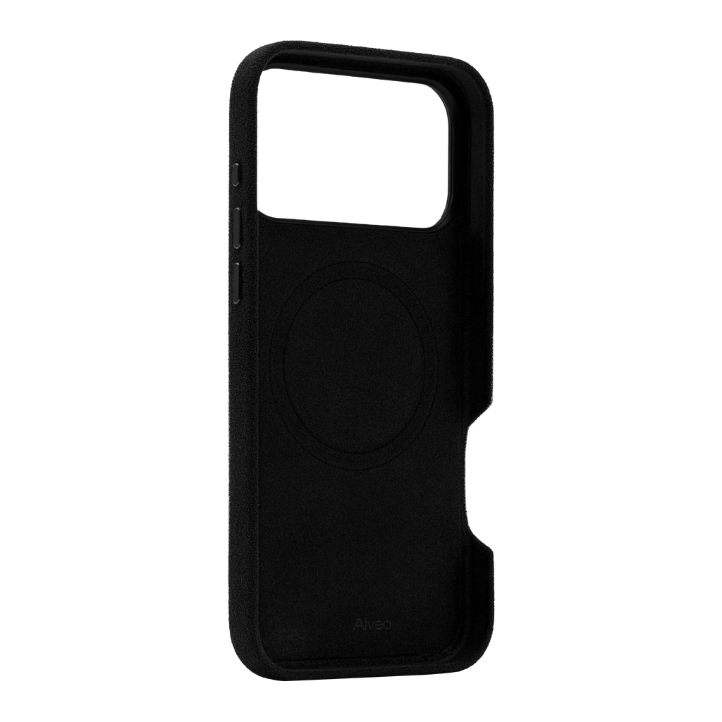 Case Alcantara Interior Alcantara iPhone 17 Pro Max Nero Alveo