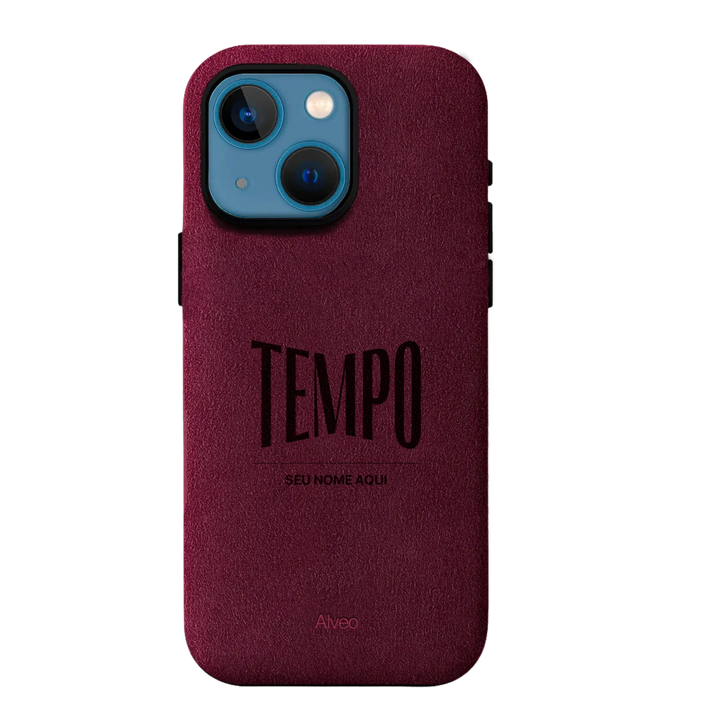 Alveo x Tempo - iPhone 13 - Case Alcantara - Burgundy