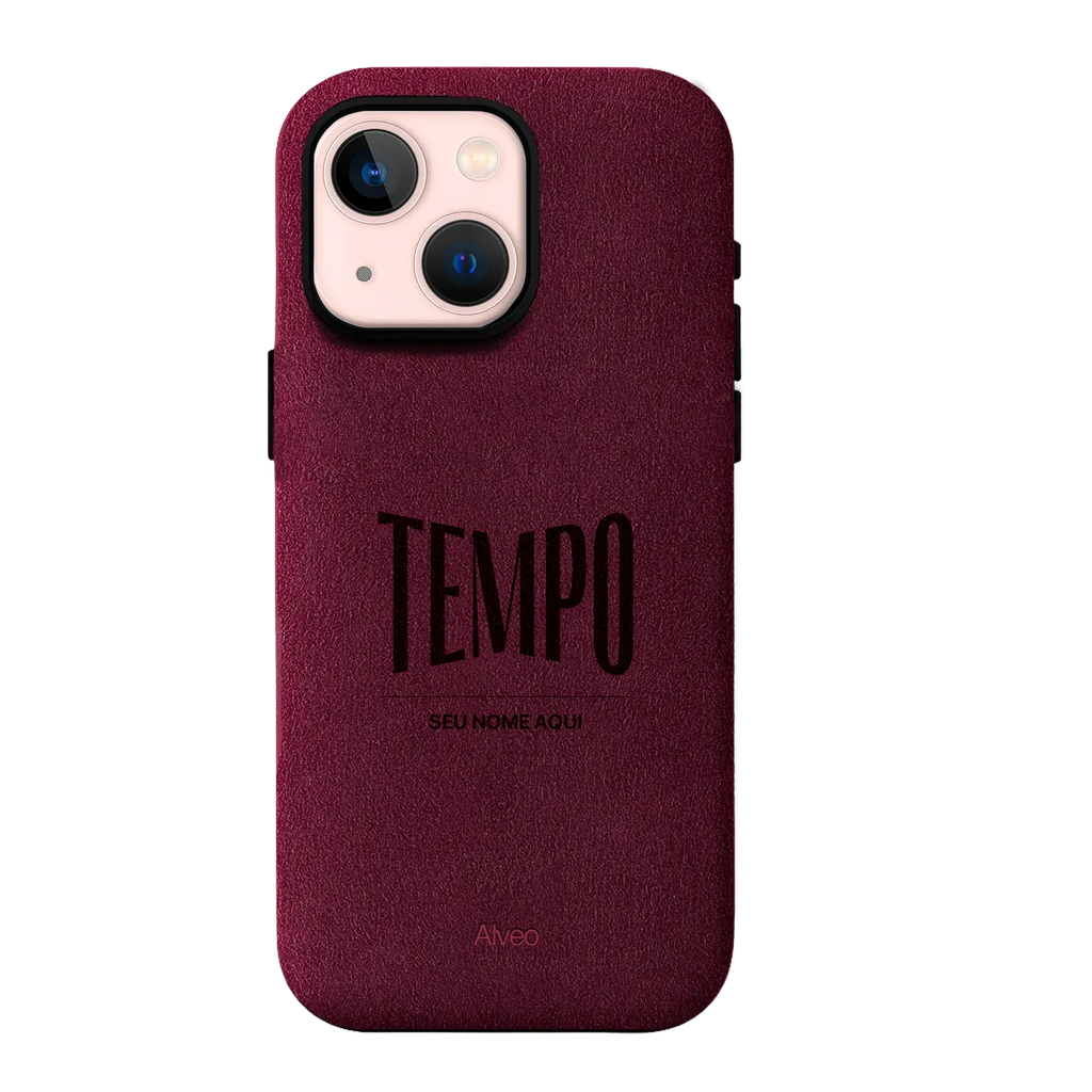 Alveo x Tempo - iPhone 13 - Case Alcantara - Burgundy