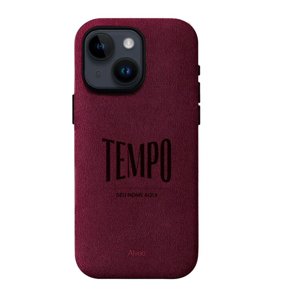 Alveo x Tempo - iPhone 14 - Case Alcantara - Burgundy