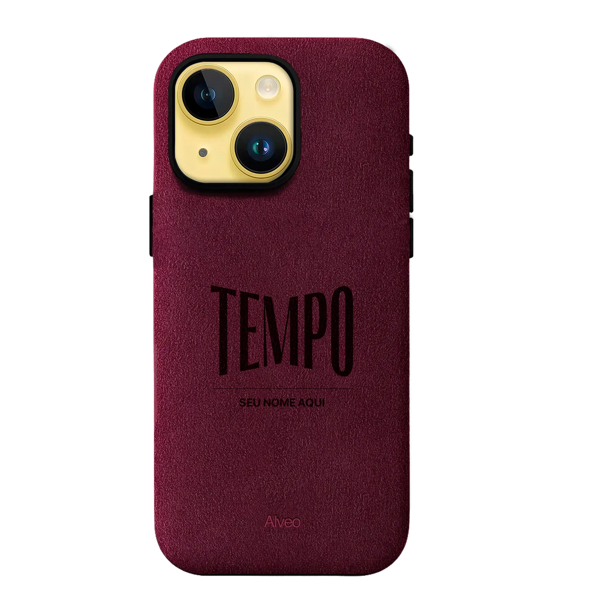 Alveo x Tempo - iPhone 14 - Case Alcantara - Burgundy