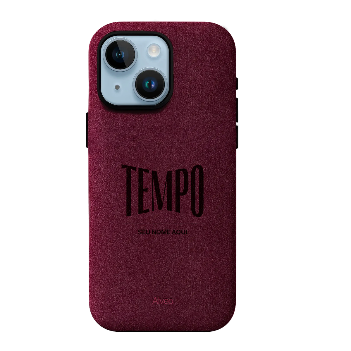 Alveo x Tempo - iPhone 14 - Case Alcantara - Burgundy