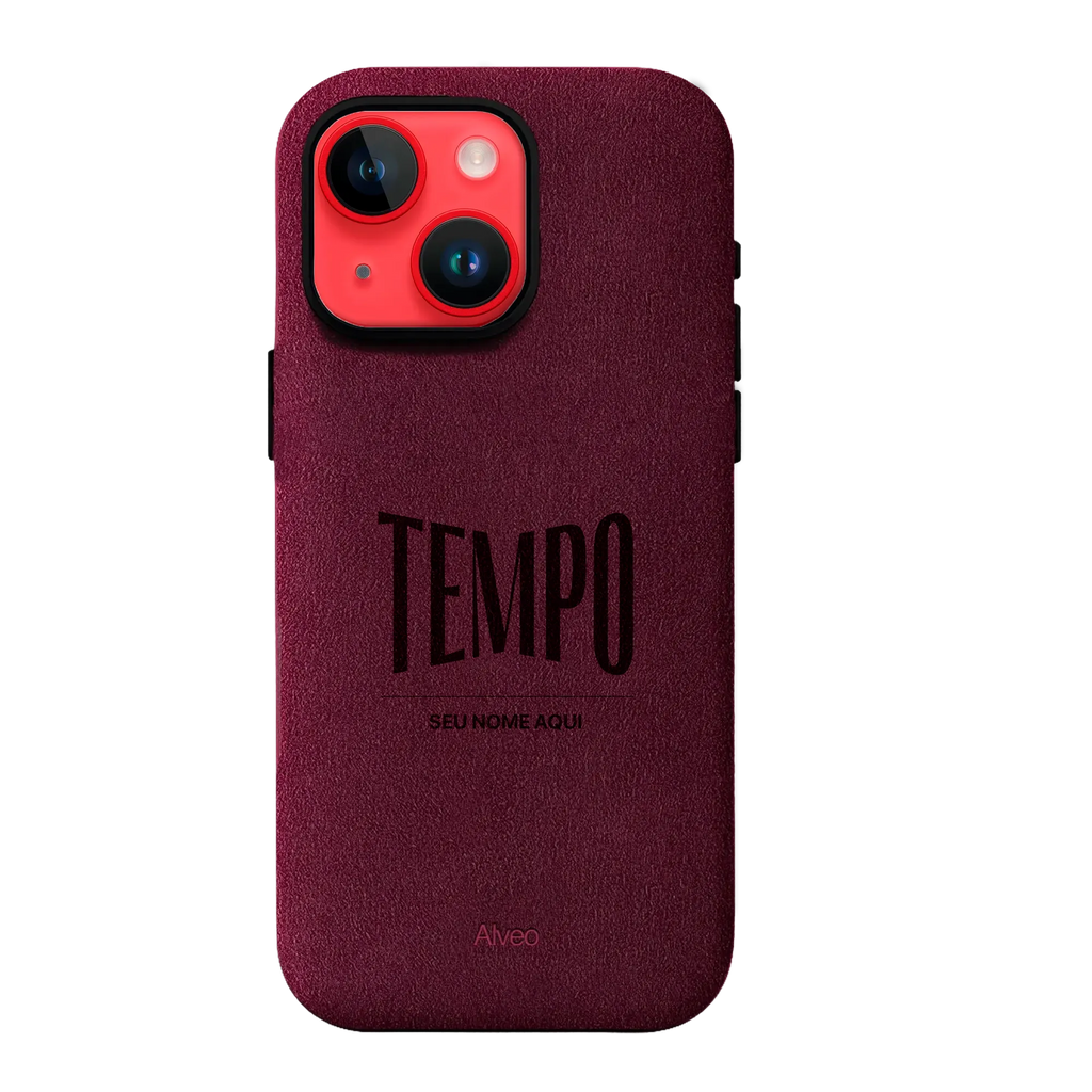Alveo x Tempo - iPhone 14 - Case Alcantara - Burgundy