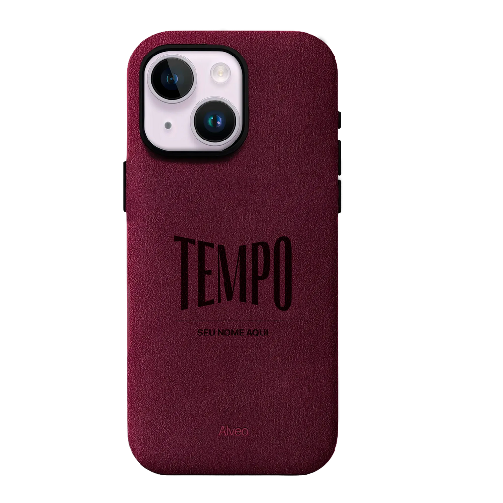 Alveo x Tempo - iPhone 14 - Case Alcantara - Burgundy